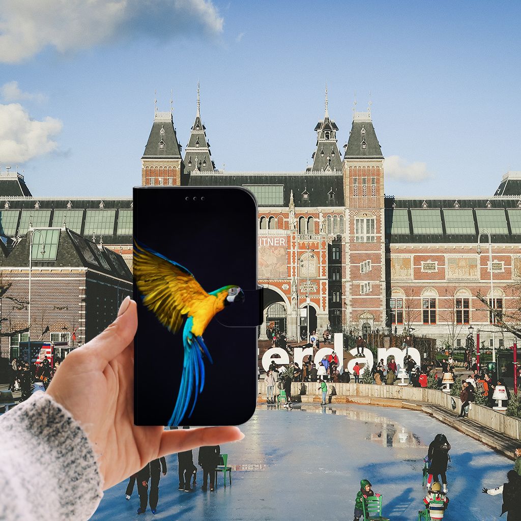 iPhone 13 Pro Max Telefoonhoesje met Pasjes Papegaai