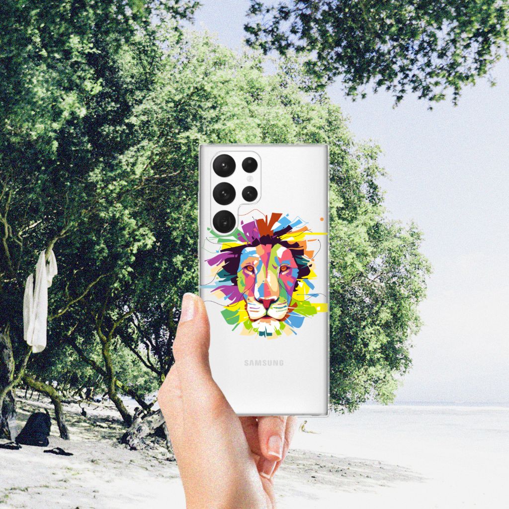 Samsung Galaxy S22 Ultra Telefoonhoesje met Naam Lion Color B2C Telecom