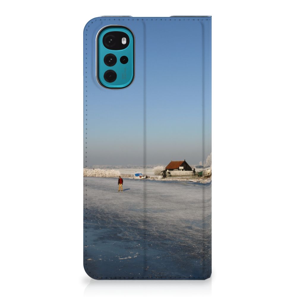 Motorola Moto G22 Book Cover Schaatsers - B2C Telecom