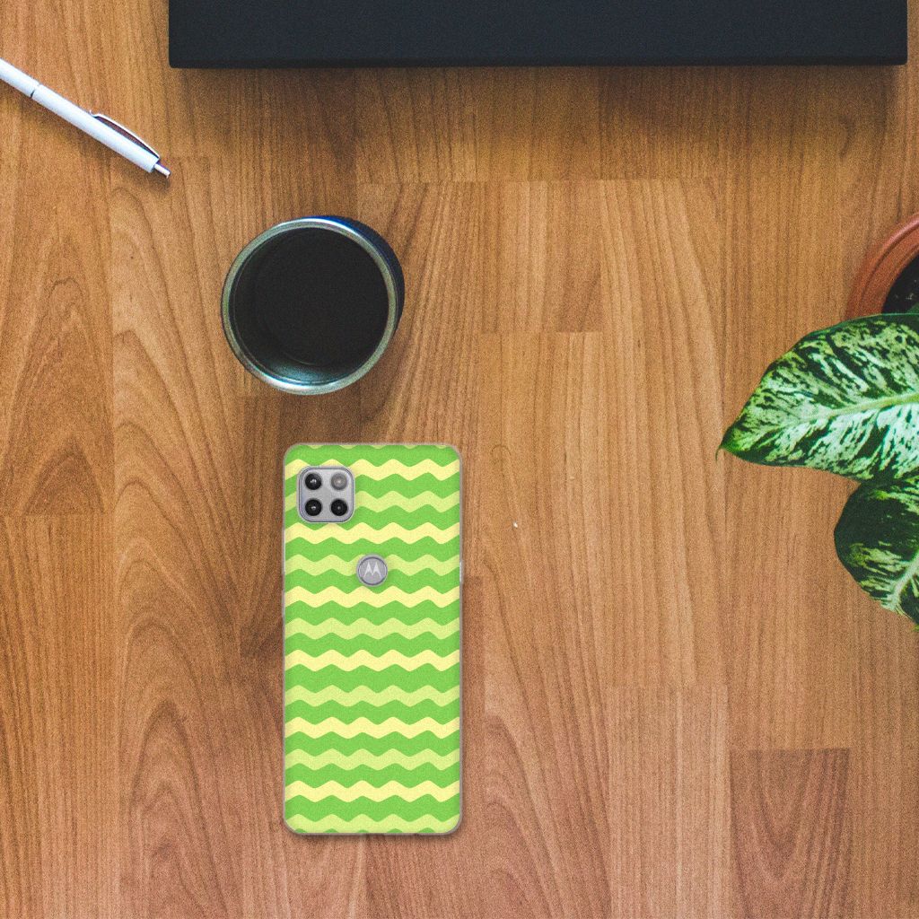 Motorola Moto G 5G TPU bumper Waves Green B2C Telecom