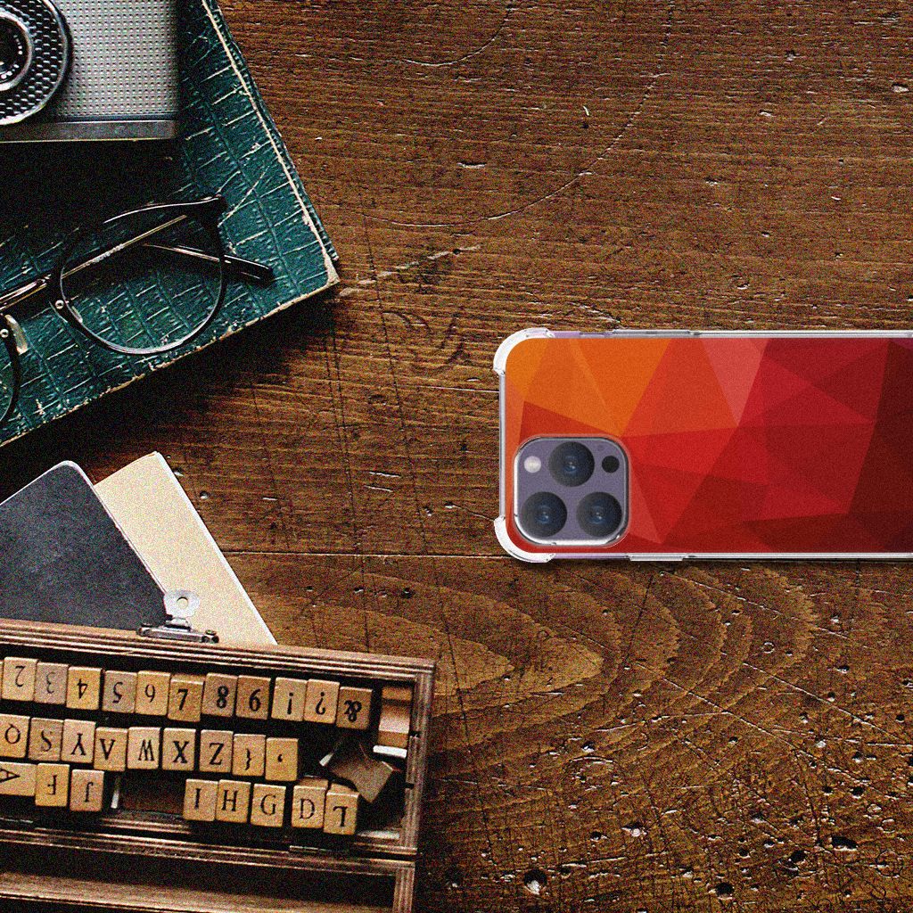 Shockproof Case voor iPhone 15 Pro Max Polygon Red B2C Telecom