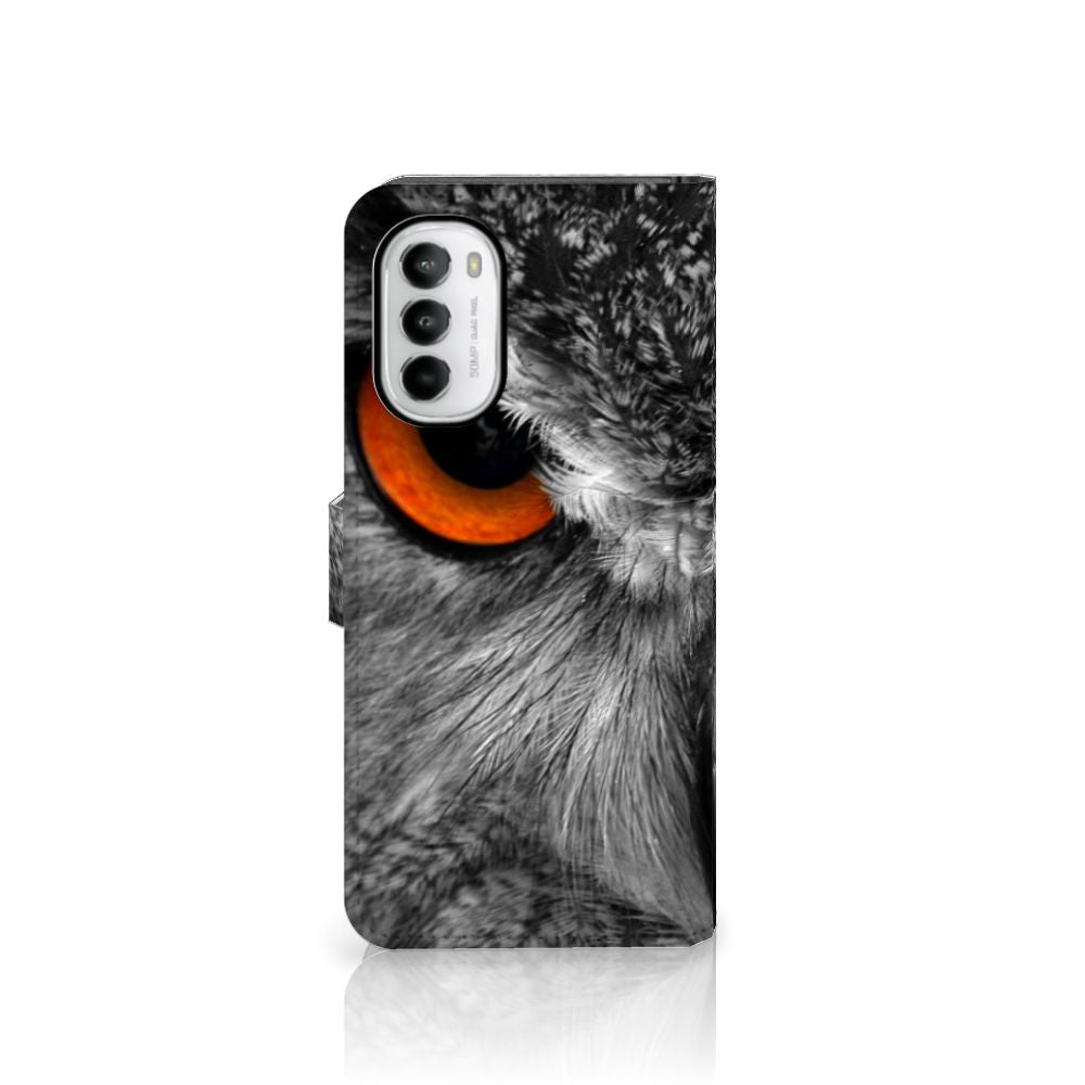 Motorola Moto G52 | Moto G82 Telefoonhoesje met Pasjes Uil