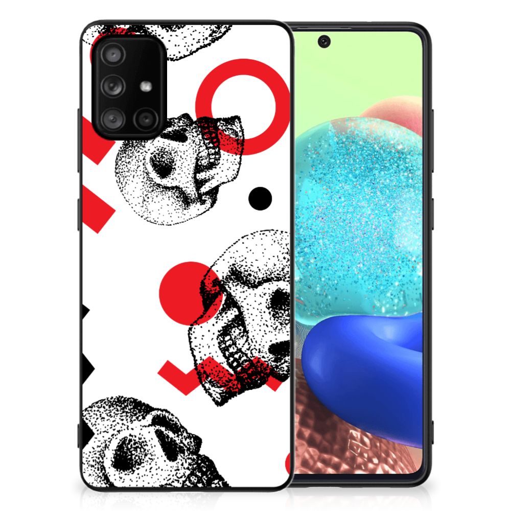 Telefoonhoesje Samsung Galaxy A71 Skull Red