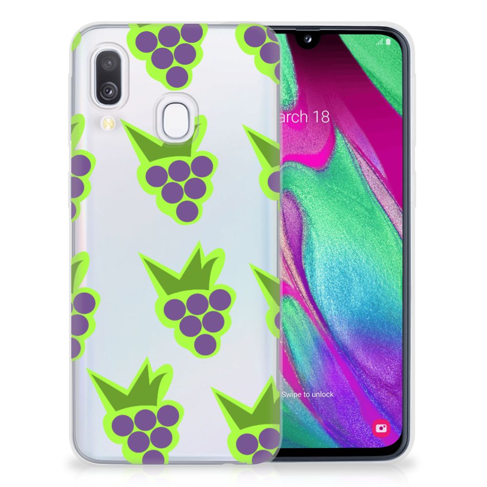 Samsung Galaxy A40 Siliconen Case Druiven