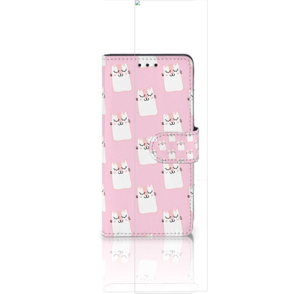Huawei Ascend P8 Lite Telefoonhoesje met Pasjes Sleeping Cats