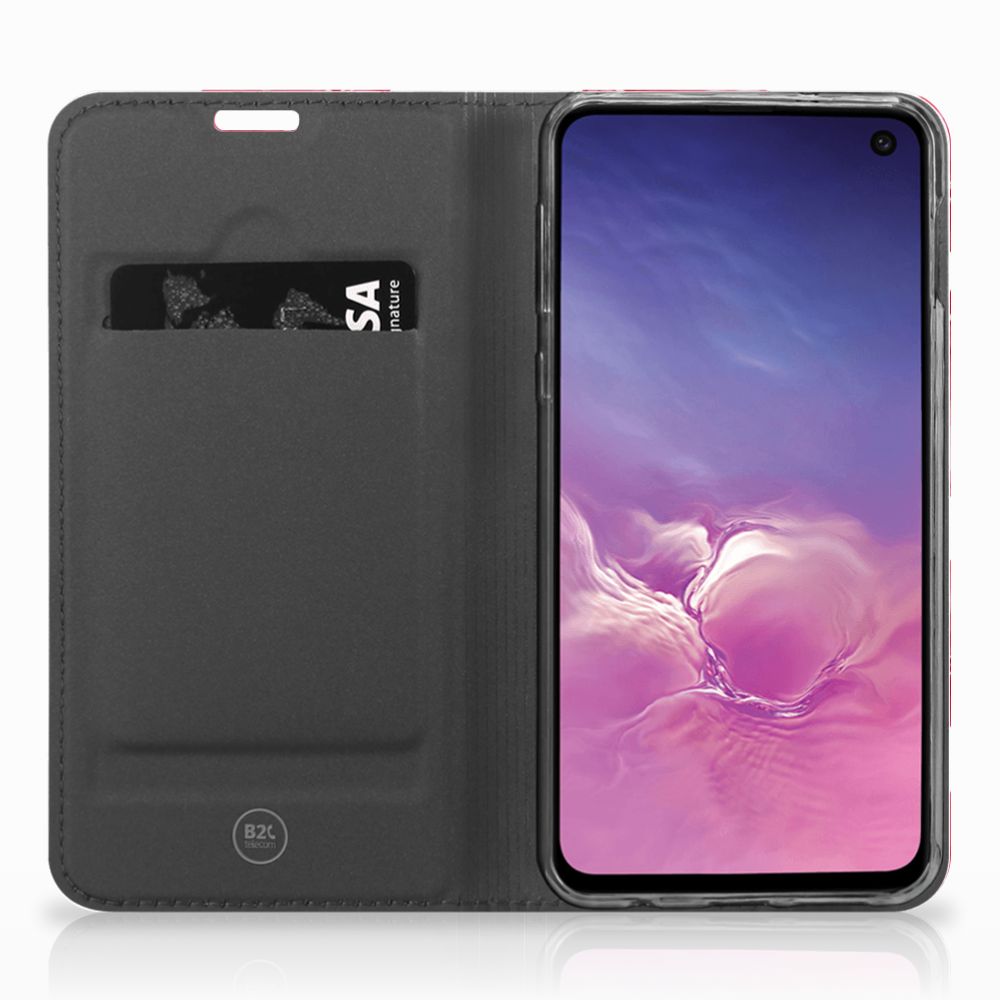 Samsung Galaxy S10e Flip Style Cover Pink Macarons