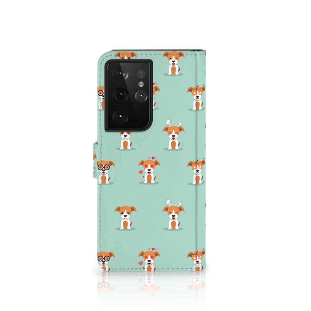 Samsung Galaxy S21 Ultra Telefoonhoesje met Pasjes Pups