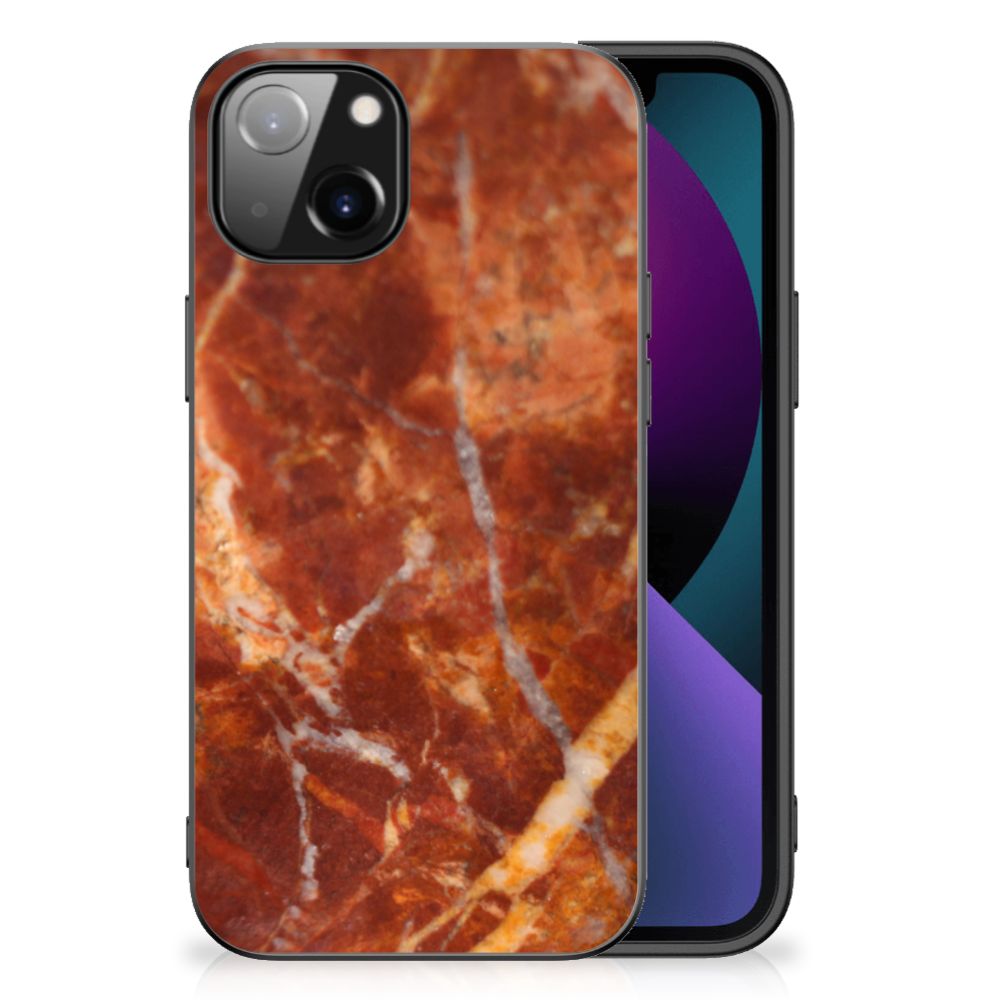 Apple iPhone 13 Marmeren Print Telefoonhoesje Marmer Bruin B2C Telecom