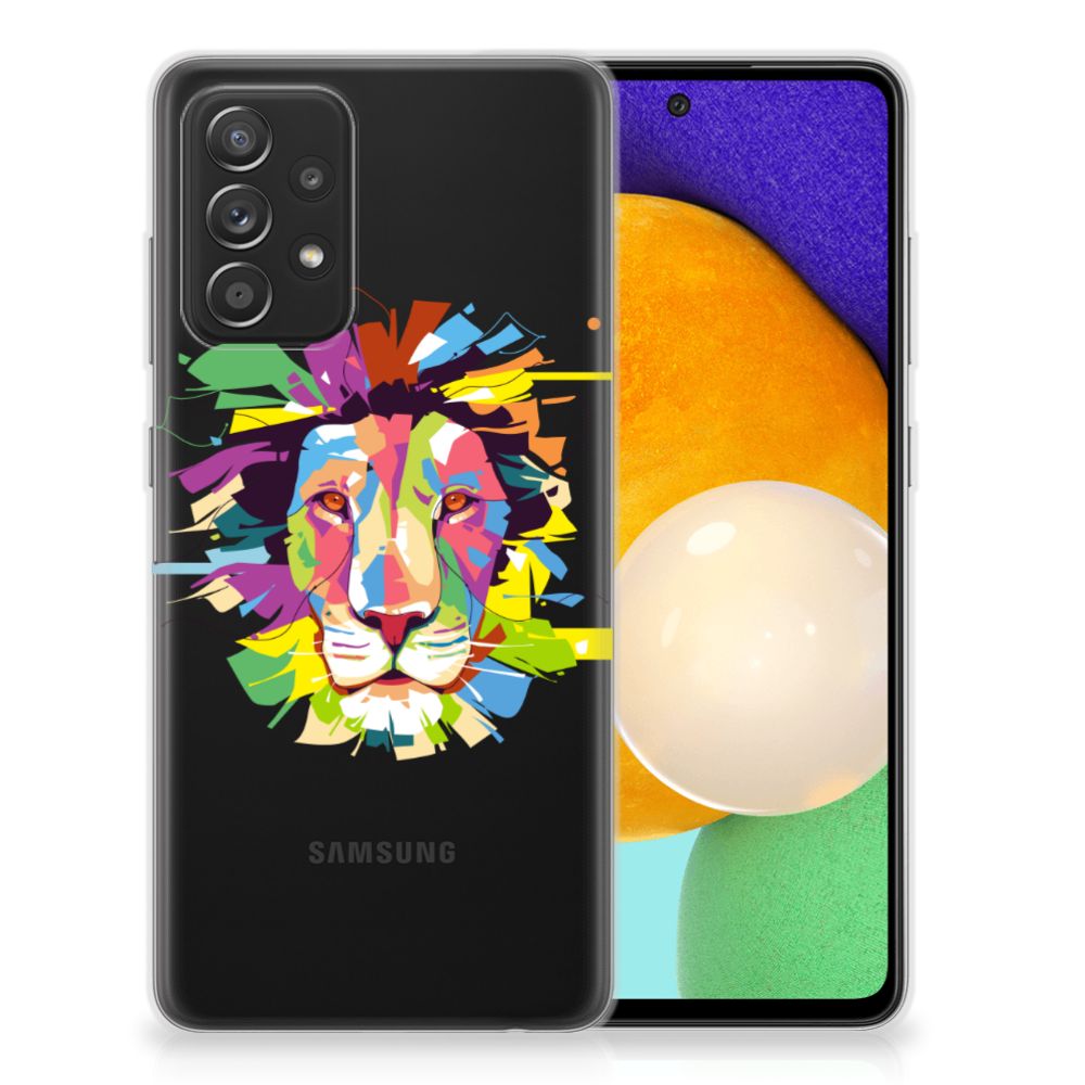 Samsung Galaxy A52 (5G/4G) Telefoonhoesje met Naam Lion Color