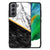 Samsung Galaxy S21FE Marmeren Print Telefoonhoesje Marmer Wit Zwart - Origineel Cadeau Man