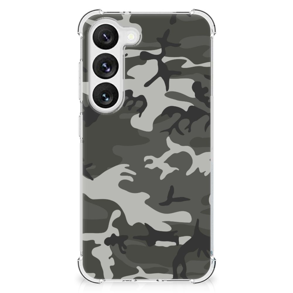Samsung Galaxy S23 Doorzichtige Silicone Hoesje Army Light B2C Telecom