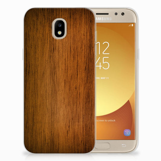 Samsung Galaxy J5 2017 Bumper Hoesje Donker Hout