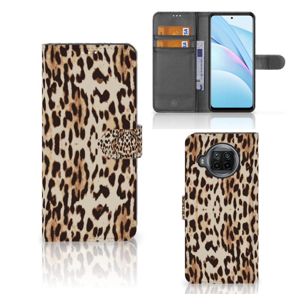 Xiaomi Mi 10T Lite Telefoonhoesje met Pasjes Leopard