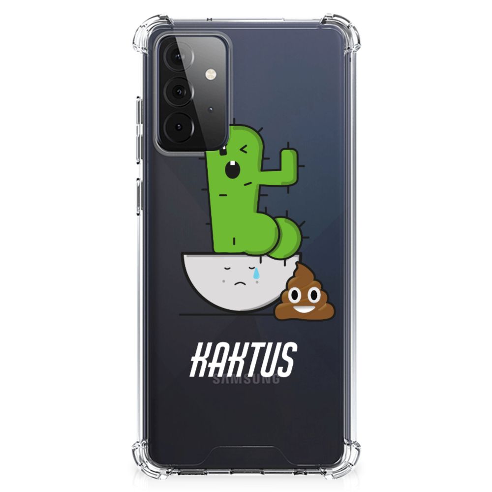 Samsung Galaxy A72 4G/5G Stevig Bumper Hoesje Cactus Poo