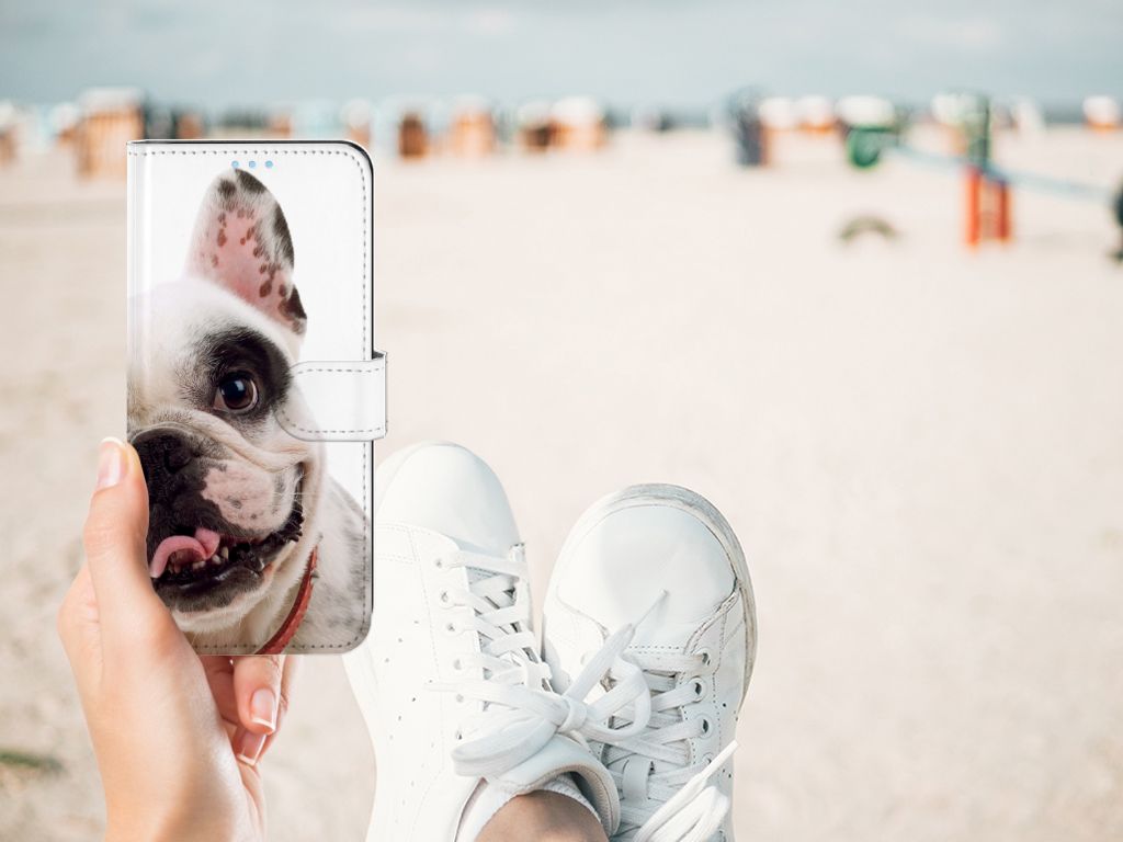 OPPO A74 4G Telefoonhoesje met Pasjes Franse Bulldog