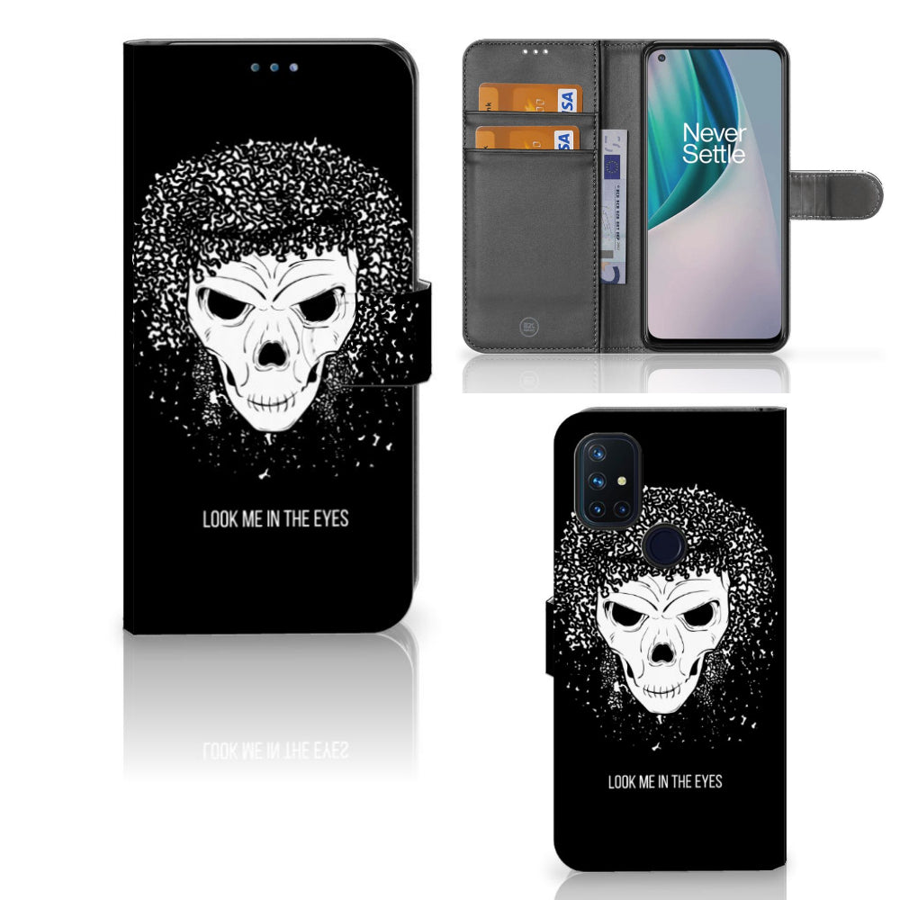 Telefoonhoesje met Naam OnePlus Nord N10 Skull Hair