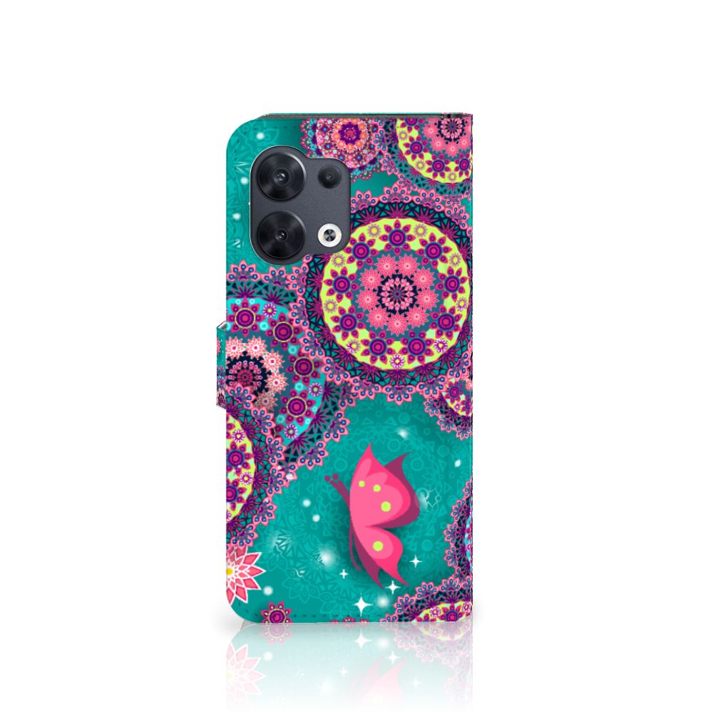 OPPO Reno8 Hoesje Cirkels en Vlinders