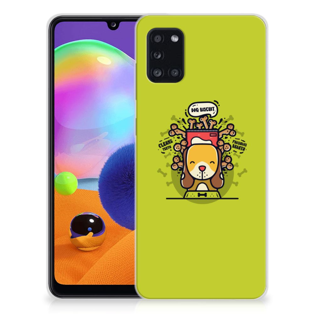 Samsung Galaxy A31 Telefoonhoesje met Naam Doggy Biscuit B2C Telecom