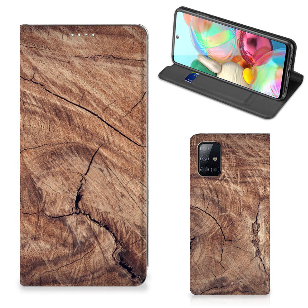 Samsung Galaxy A71 Book Wallet Case Tree Trunk