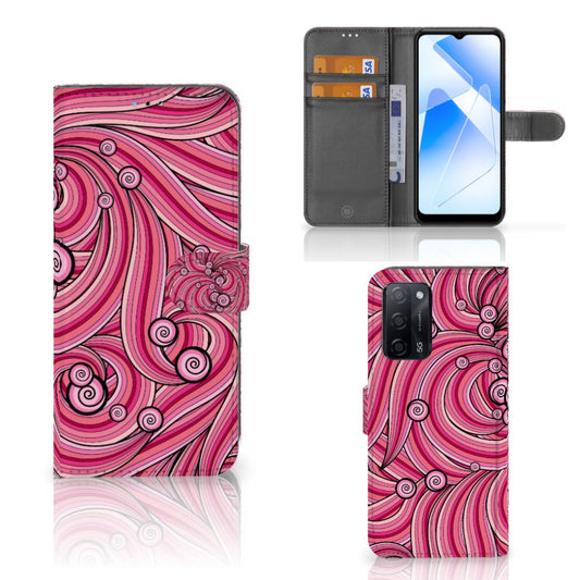 OPPO A16/A16s/A54s Hoesje Swirl Pink