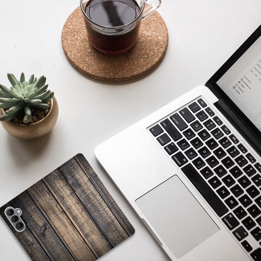 Samsung Galaxy A34 Book Wallet Case Steigerhout - B2C Telecom