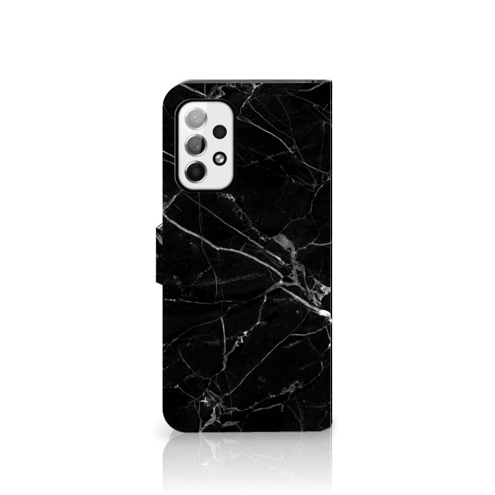 Samsung Galaxy A73 5G Bookcase Marmer Zwart - Origineel Cadeau Vader
