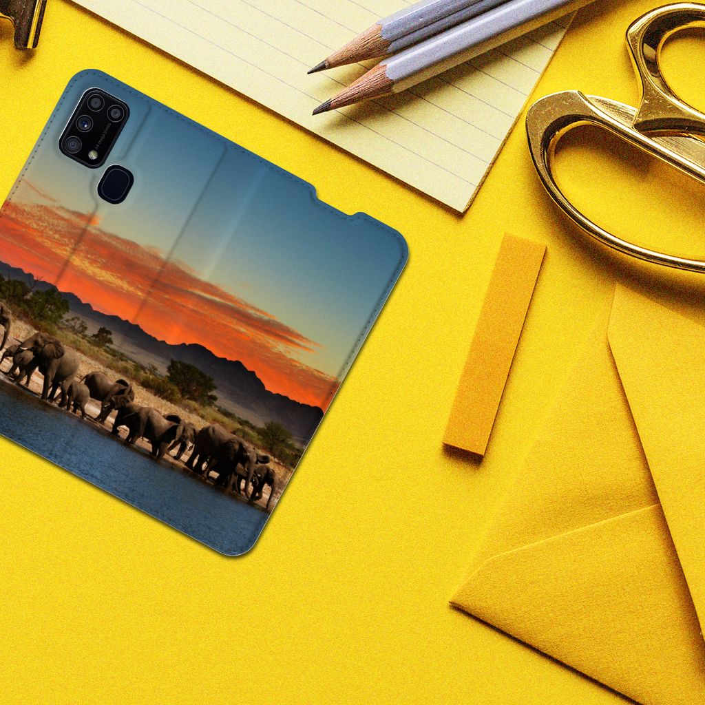 Samsung Galaxy M31 Hoesje maken Olifanten - B2C Telecom