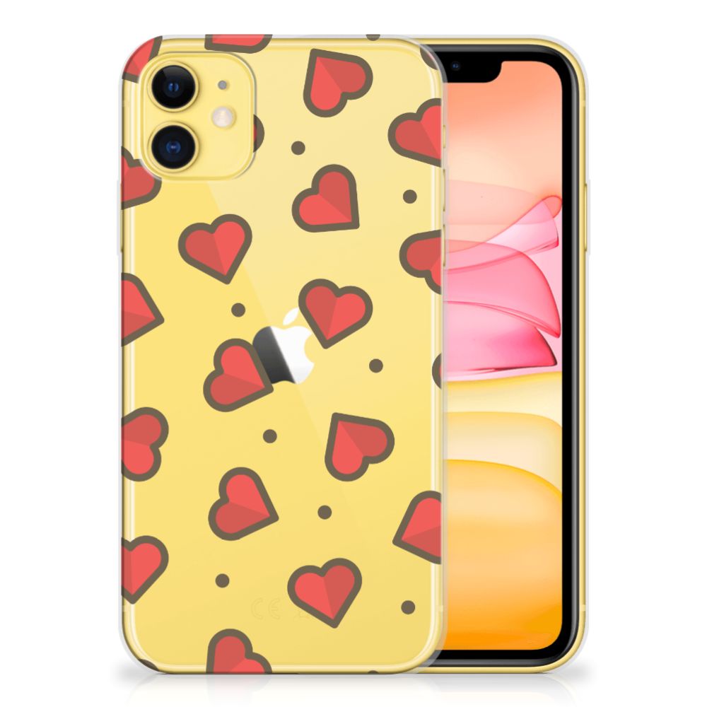 Apple iPhone 11 TPU bumper Hearts