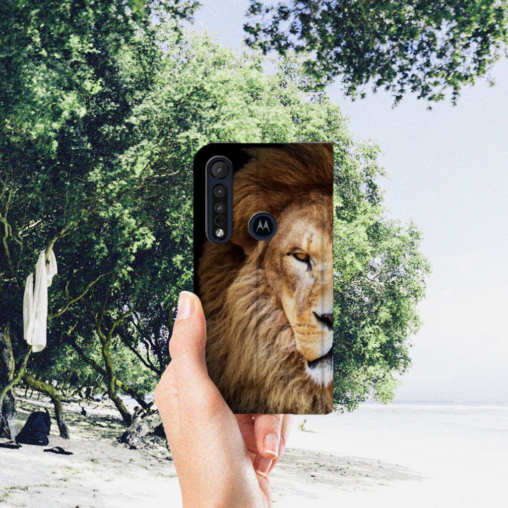 Motorola G8 Plus Hoesje maken Leeuw - B2C Telecom