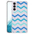 Samsung Galaxy S22 Doorzichtige Silicone Hoesje Zigzag Blauw B2C Telecom