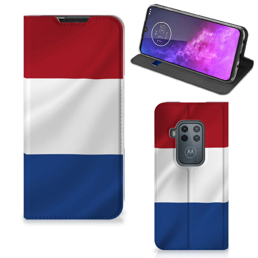 Motorola One Zoom Standcase Nederlandse Vlag