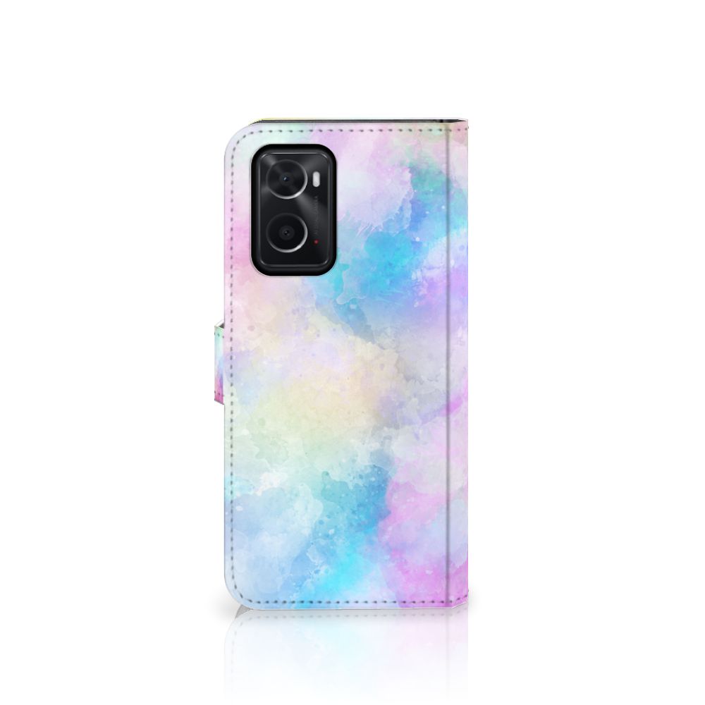 Hoesje OPPO A76 | A96 Watercolor Light met pastelkleuren en unieke watercolorprint.