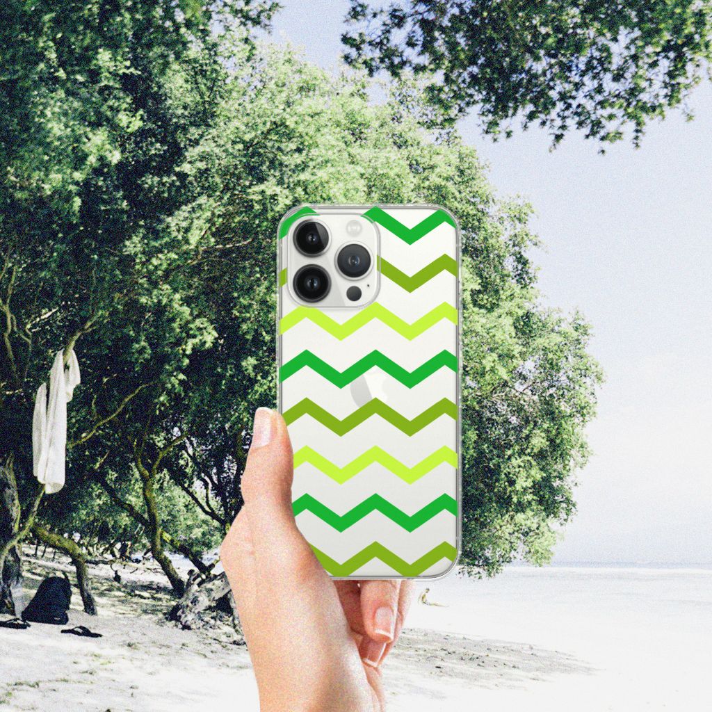 iPhone 13 Pro Max TPU bumper Zigzag Groen B2C Telecom