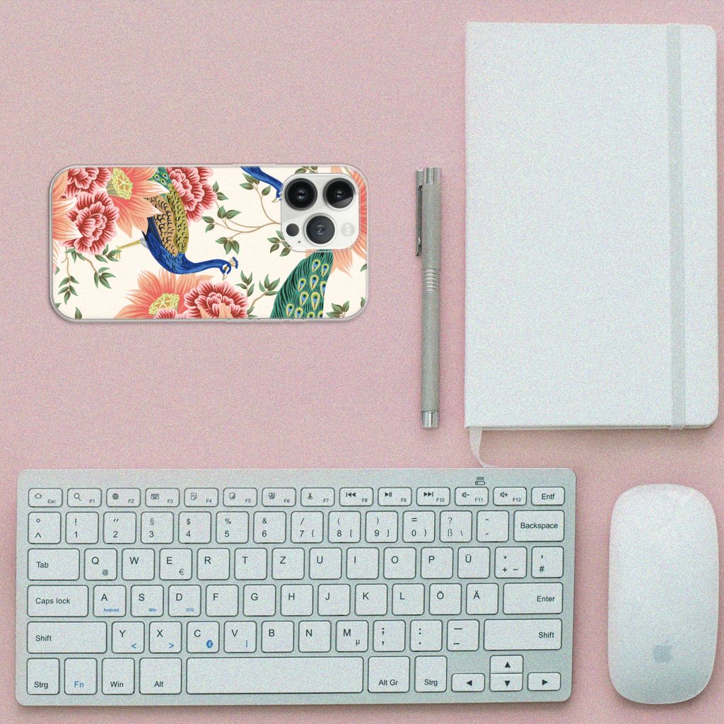 TPU Hoesje voor iPhone 13 Pro Max Pink Peacock B2C Telecom