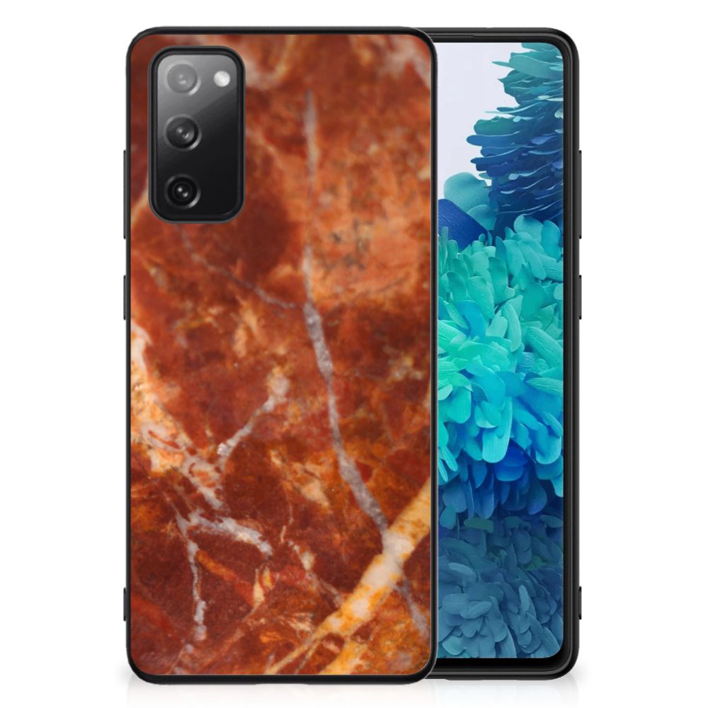 Samsung Galaxy S20 FE Marmeren Print Telefoonhoesje Marmer Bruin B2C Telecom