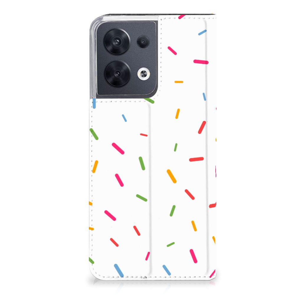 OPPO Reno8 Flip Style Cover Donut Roze - B2C Telecom