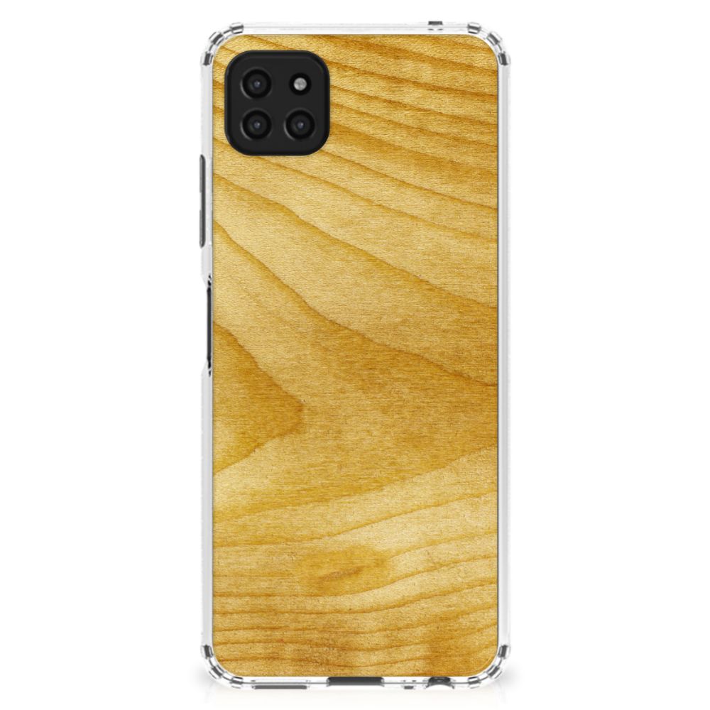 Samsung Galaxy A22 5G Stevig Telefoonhoesje Licht Hout B2C Telecom