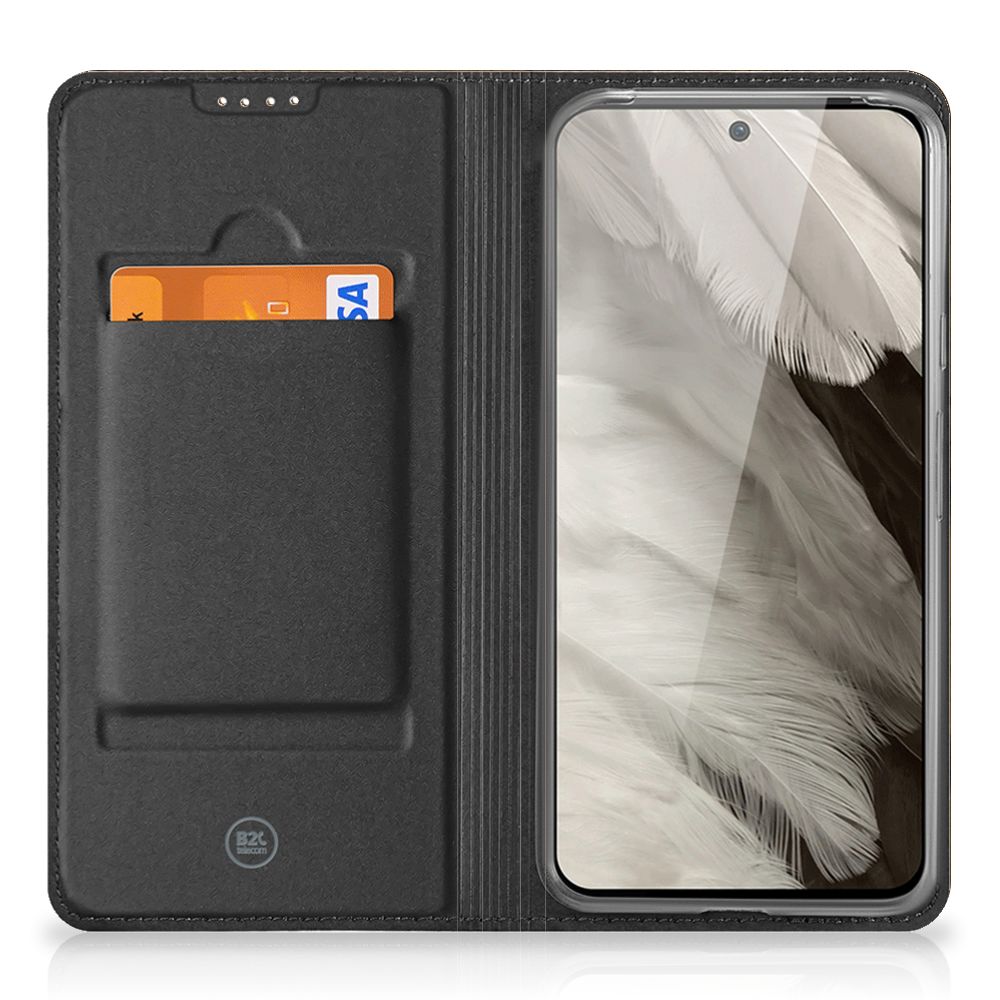 Google Pixel 8 Book Wallet Case Donker Hout