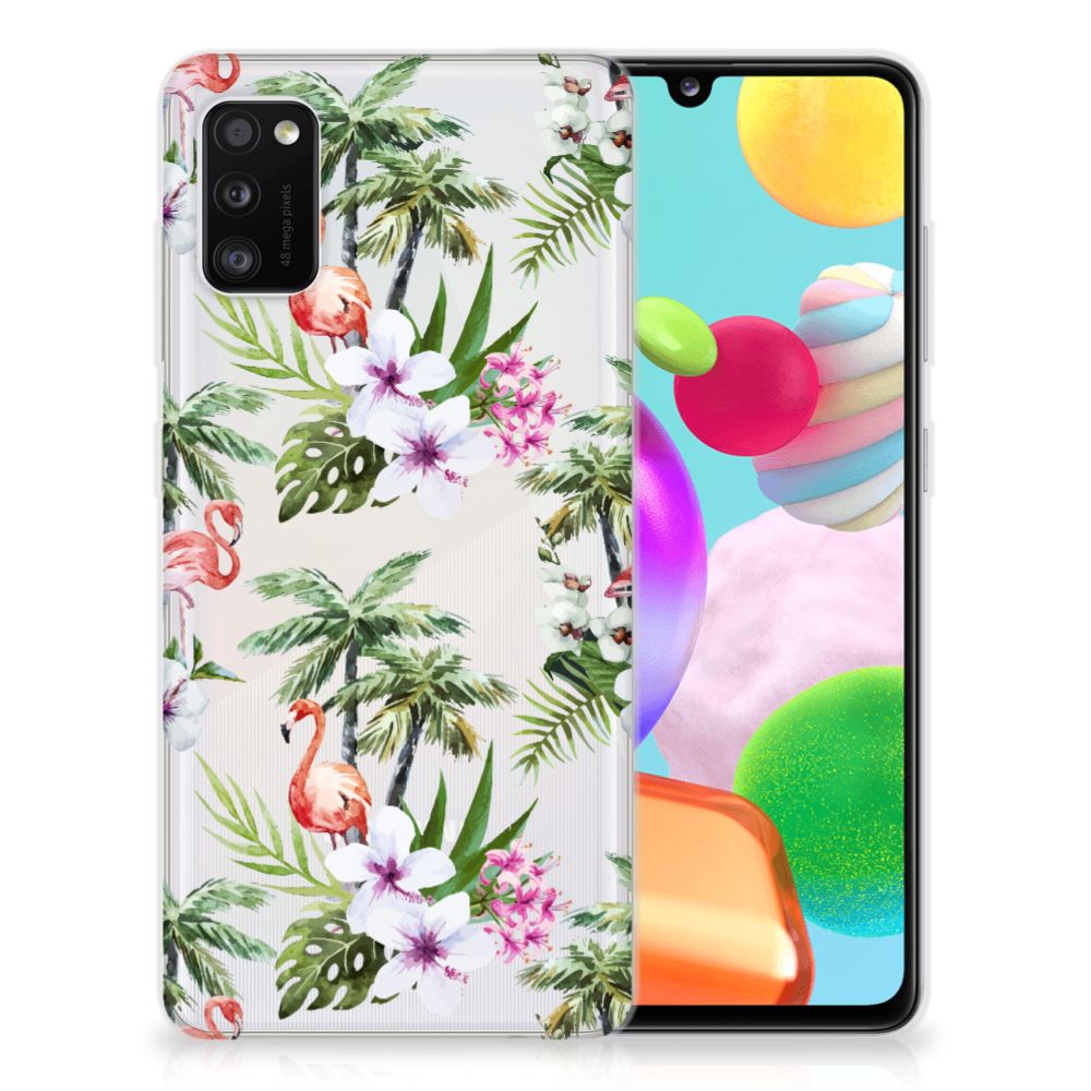Samsung Galaxy A41 TPU Hoesje Flamingo Palms B2C Telecom