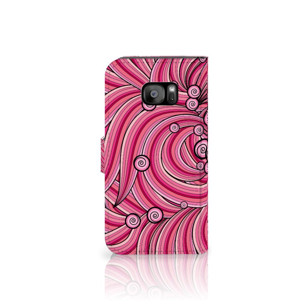 Samsung Galaxy S7 Edge Hoesje Swirl Pink