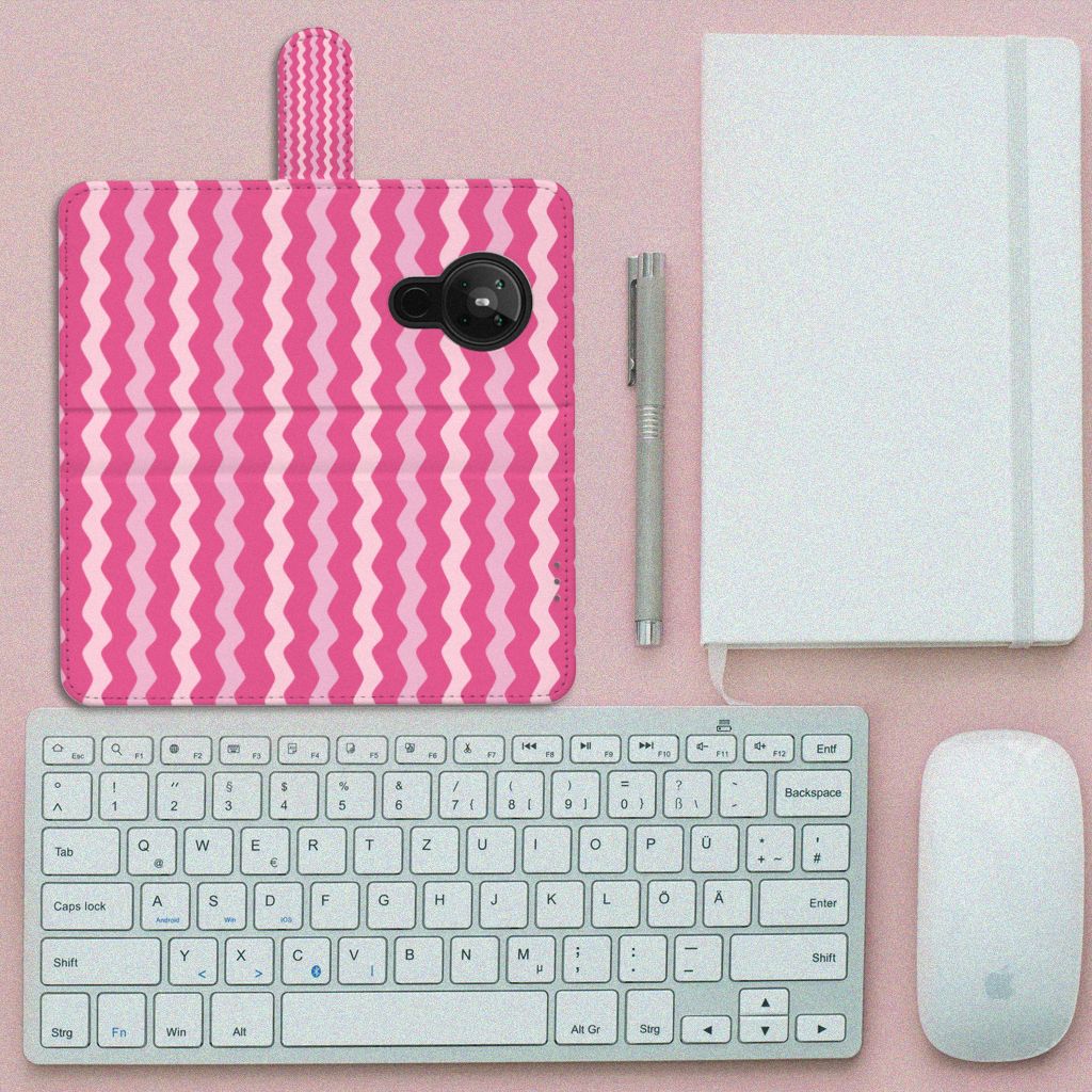 Nokia 5.3 Telefoon Hoesje Waves Pink