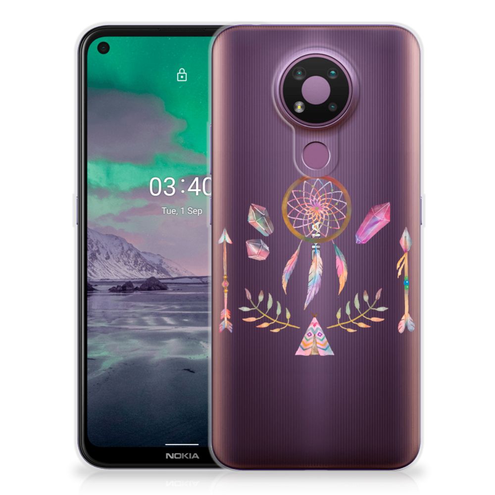 Nokia 3.4 Telefoonhoesje met Naam Boho Dreamcatcher