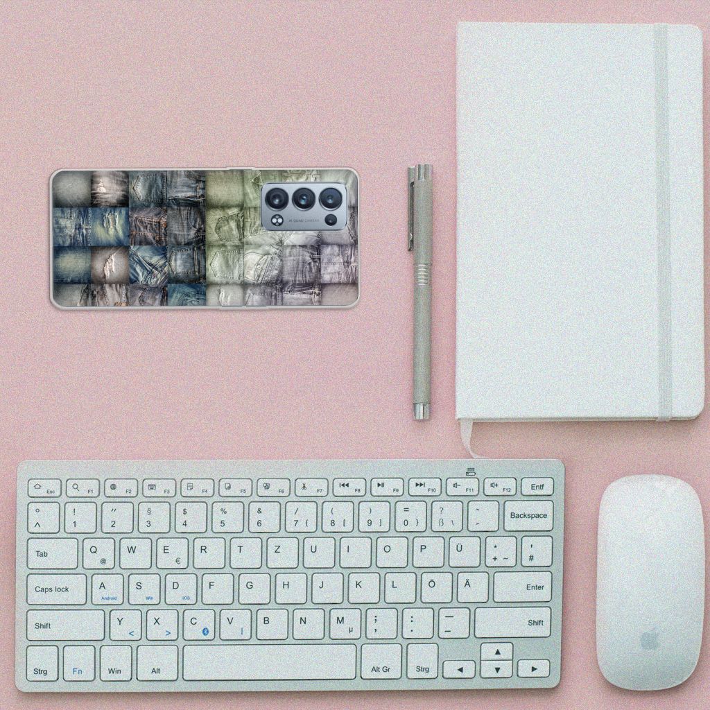 Silicone Back Cover OPPO Reno 6 Pro Plus 5G Spijkerbroeken B2C Telecom