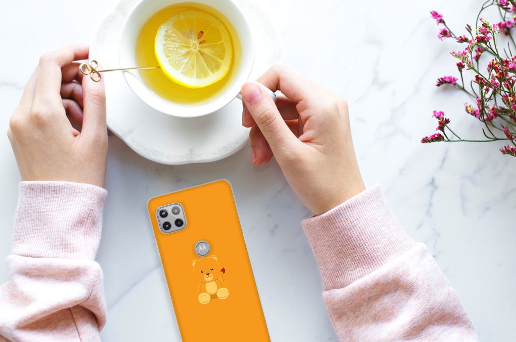 Motorola Moto G 5G Telefoonhoesje met Naam Baby Beer B2C Telecom
