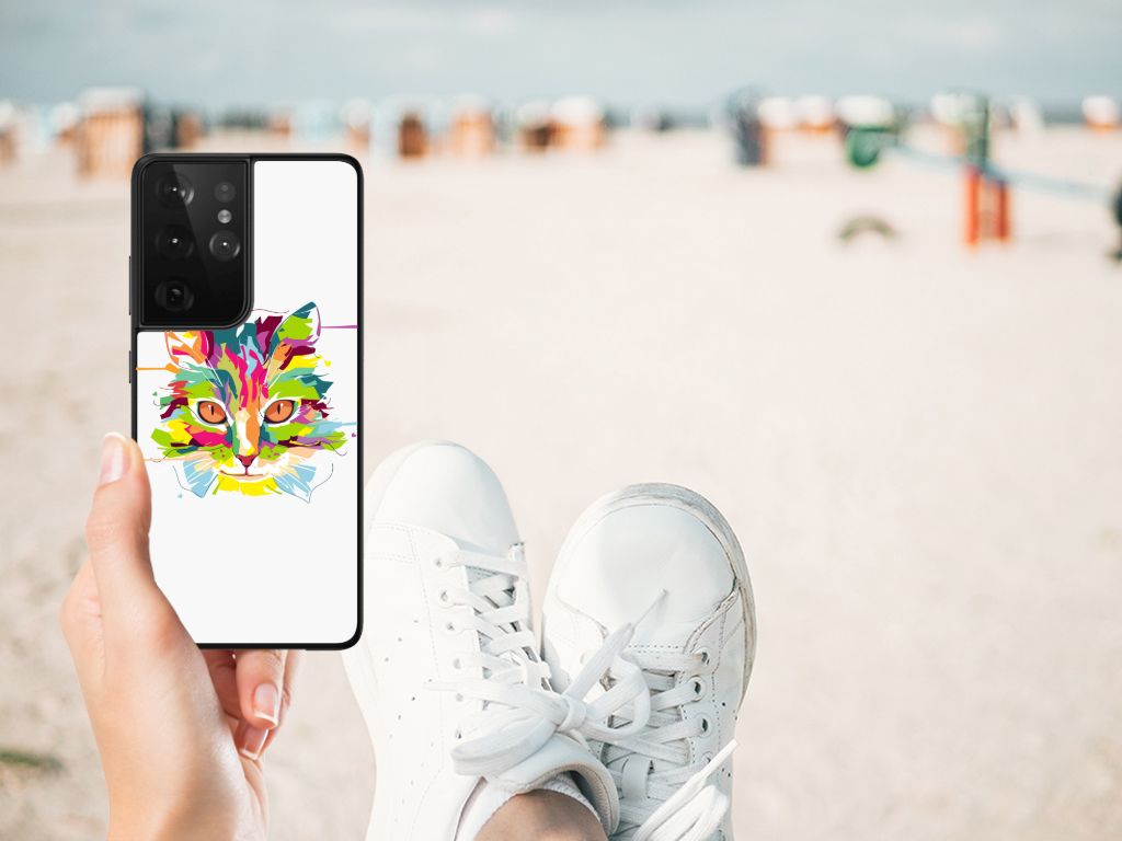 Samsung Galaxy S21 Ultra Hoesje Cat Color B2C Telecom