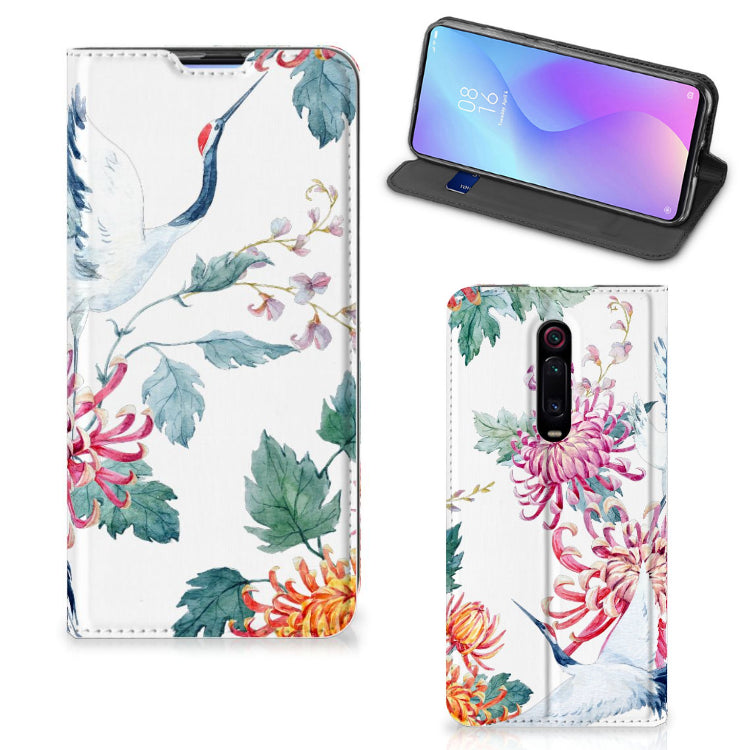 Xiaomi Mi 9T Pro Hoesje maken Bird Flowers