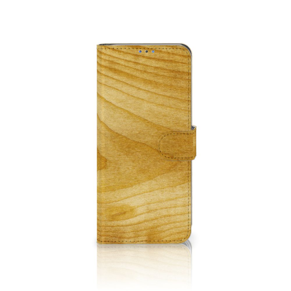 Motorola G8 Power Lite Book Style Case Licht Hout