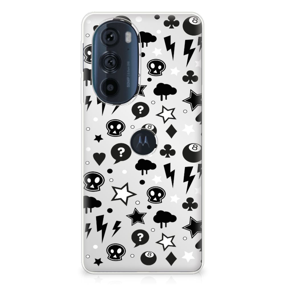 Silicone Back Case Motorola Edge 30 Pro Silver Punk B2C Telecom