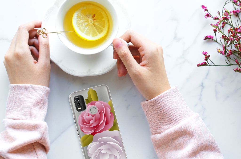 Nokia C21 Plus TPU Case Roses