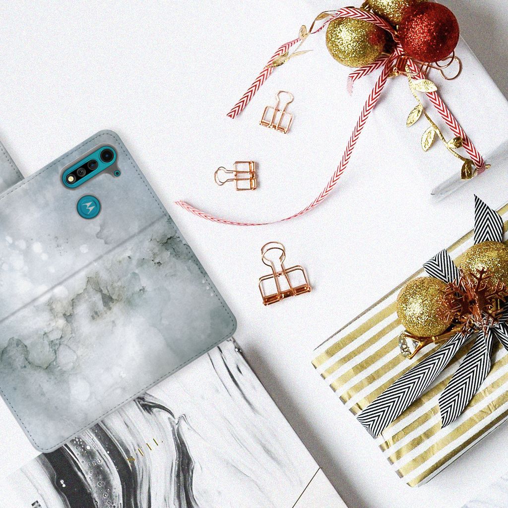 Hoesje Motorola G8 Power Lite Painting Grey